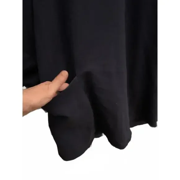 Susan Graver Navy Blue V Neck Sweatshirt Tunic Size Large - Picture 4 of 7